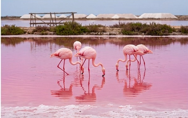 Flamingos-at-Torrevieja-natural-park-Lagunas-de-la-Mata
